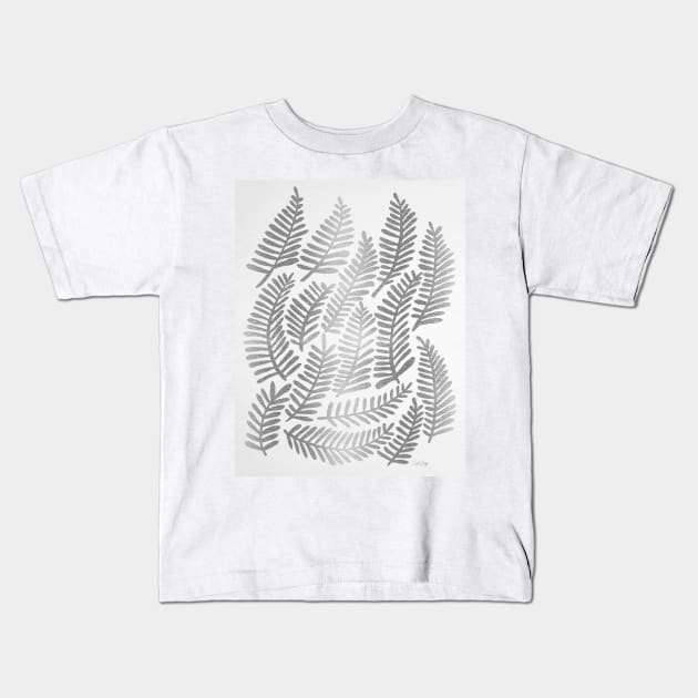 fronds silver Kids T-Shirt by CatCoq